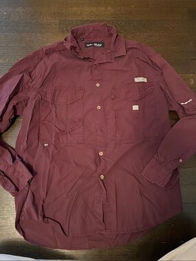 Men's Button-Down Shirt - Burgundy